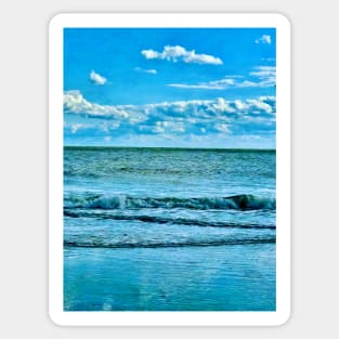 Waves of the Atlantic on a Clear Day by Pamela Storch Sticker